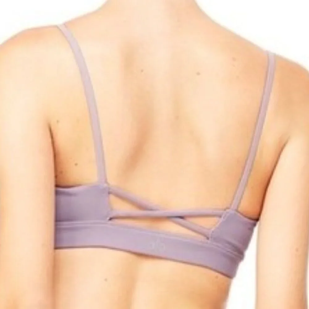ALO Yoga Interlace Sports Bra - S Lavender
